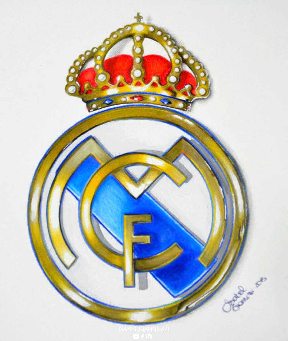 Disegno Stemma Real Madrid 3D
